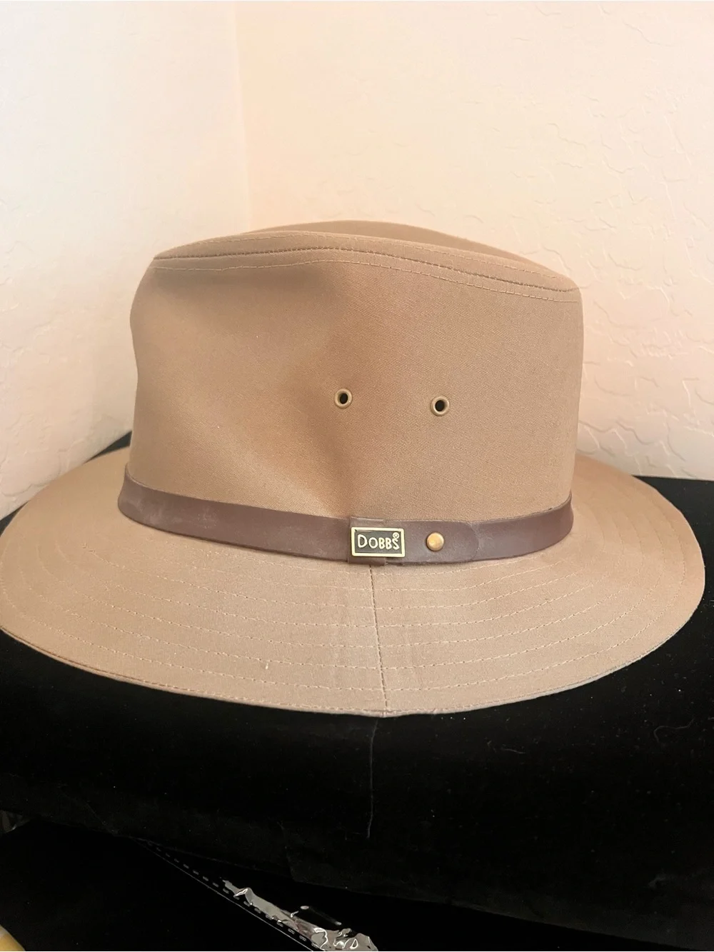 Vintage Dobbs Gable Khaki Safari Fedora Hat…medium